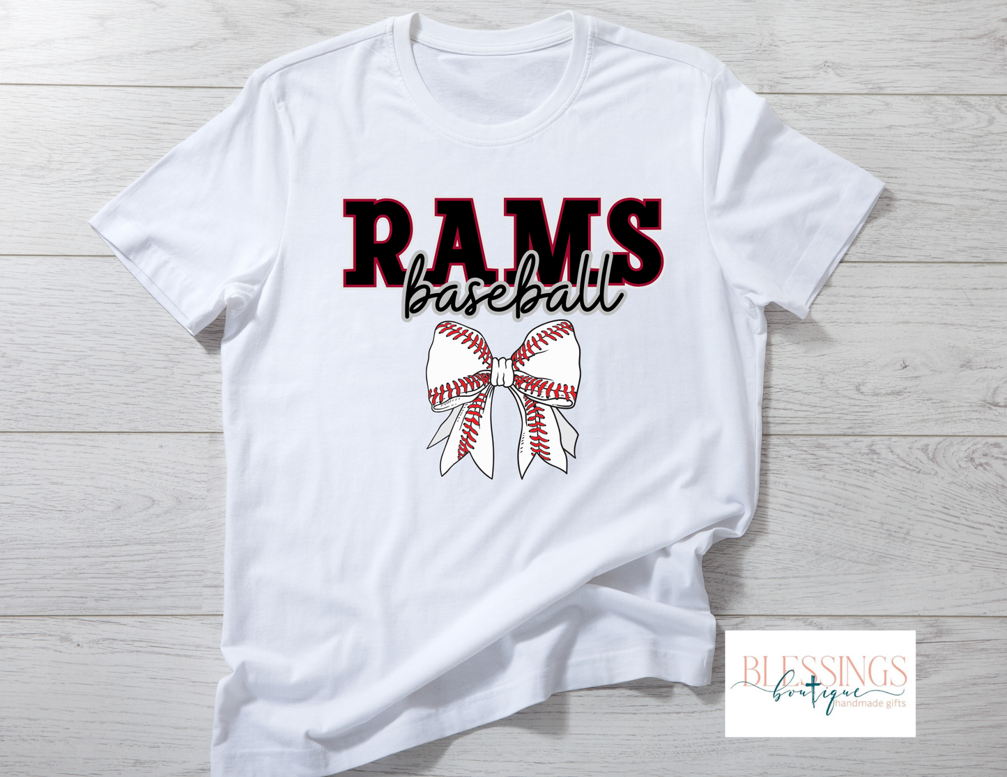 Baseball/ Softball coquette bow T-shirt