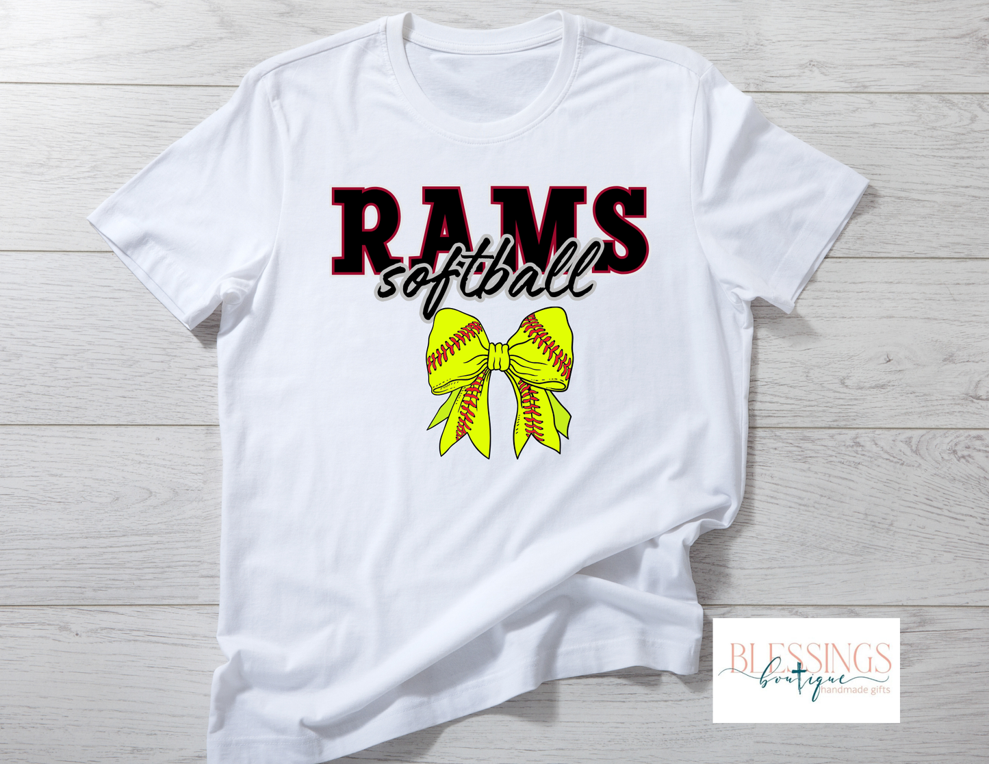 Baseball/ Softball coquette bow T-shirt