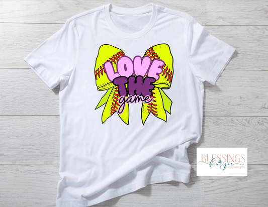 Love the Game Coquette bow T-shirt