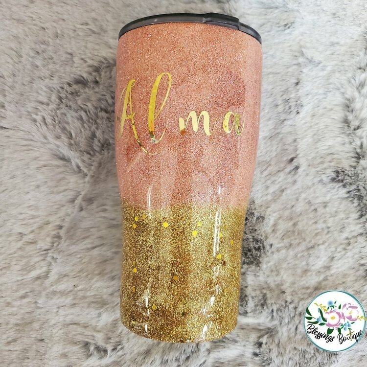 Two Color Glitter Tumbler